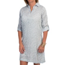 54%OFF レディースカジュアルドレス ノマディックトレーダーバティックシフォンシャツドレス - 七分袖（女性用） Nomadic Traders Batik Chiffon Shirt Dress - 3/4 Sleeve (For Women)画像